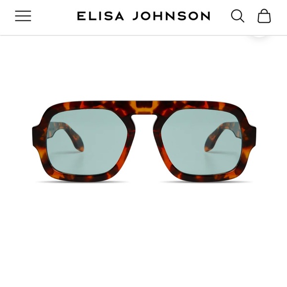NWT Elisa Johnson Jane Brown Tortoise Sunglasses - Picture 1 of 2